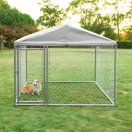 Large Heavy Duty Galvanized Chain Link Pet Enclosure
