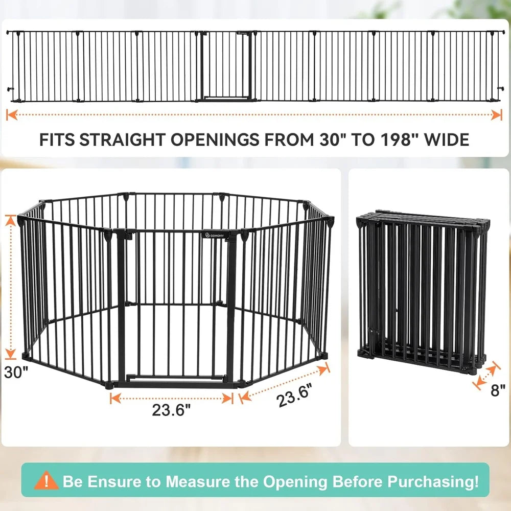 Extra Wide Safety Barrier for Pets, Folding Design Pet Playpen