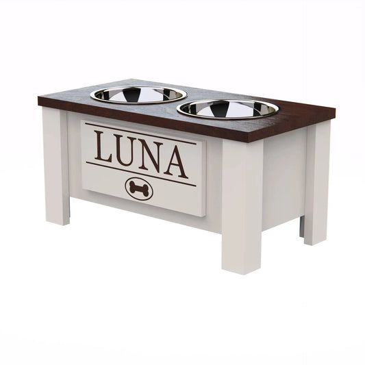 Elevated Dog Feeder w/Double Stainless Steel Bowls