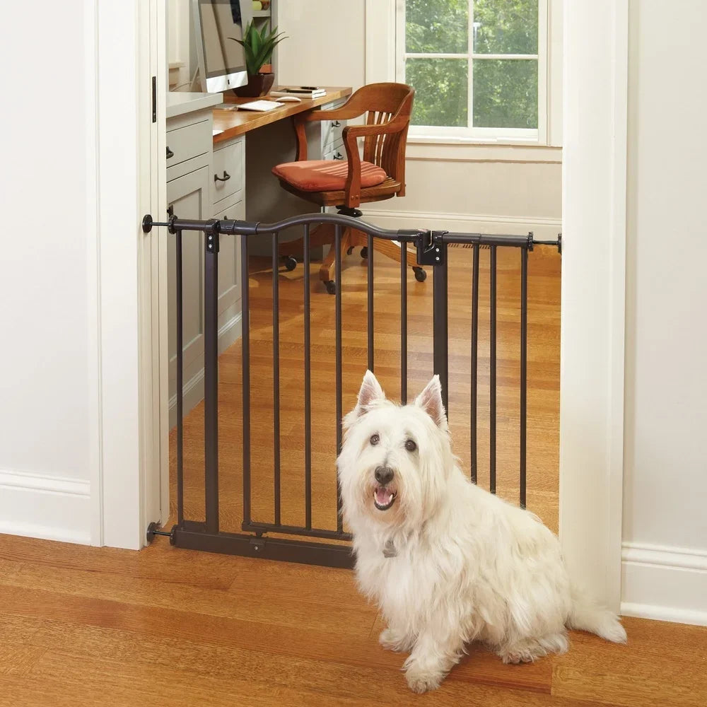 Wide Metal Pressure Mounted Self Closing Pet Gate