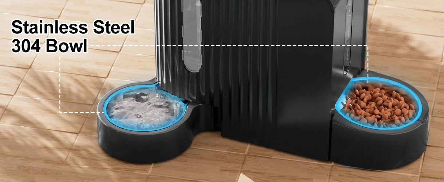 Automatic Gravity Pet Feeder and Water Dispenser