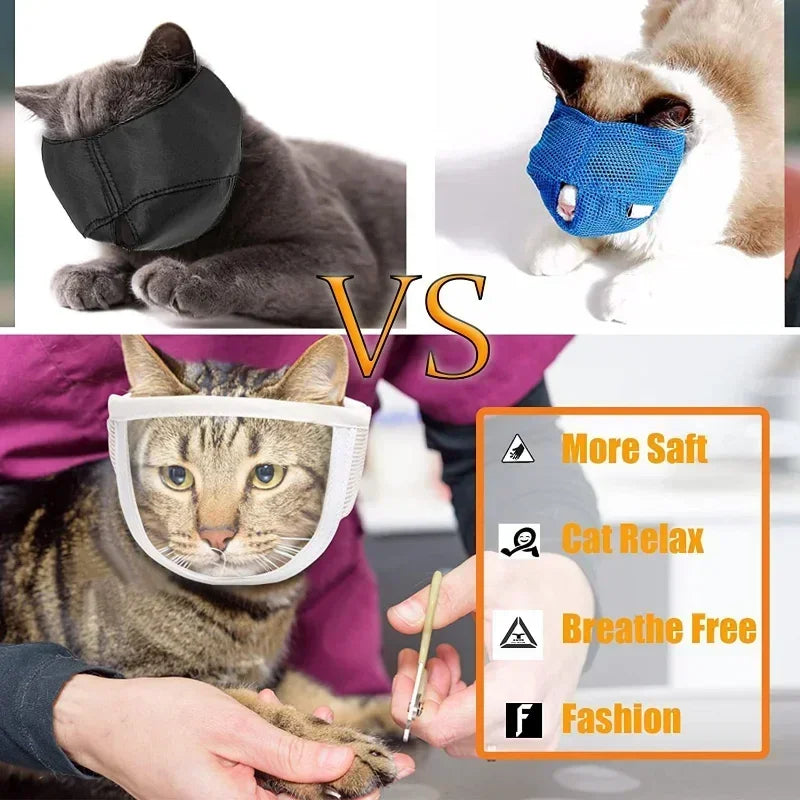 Bathing and Grooming Tool, Breathable Cat Muzzle