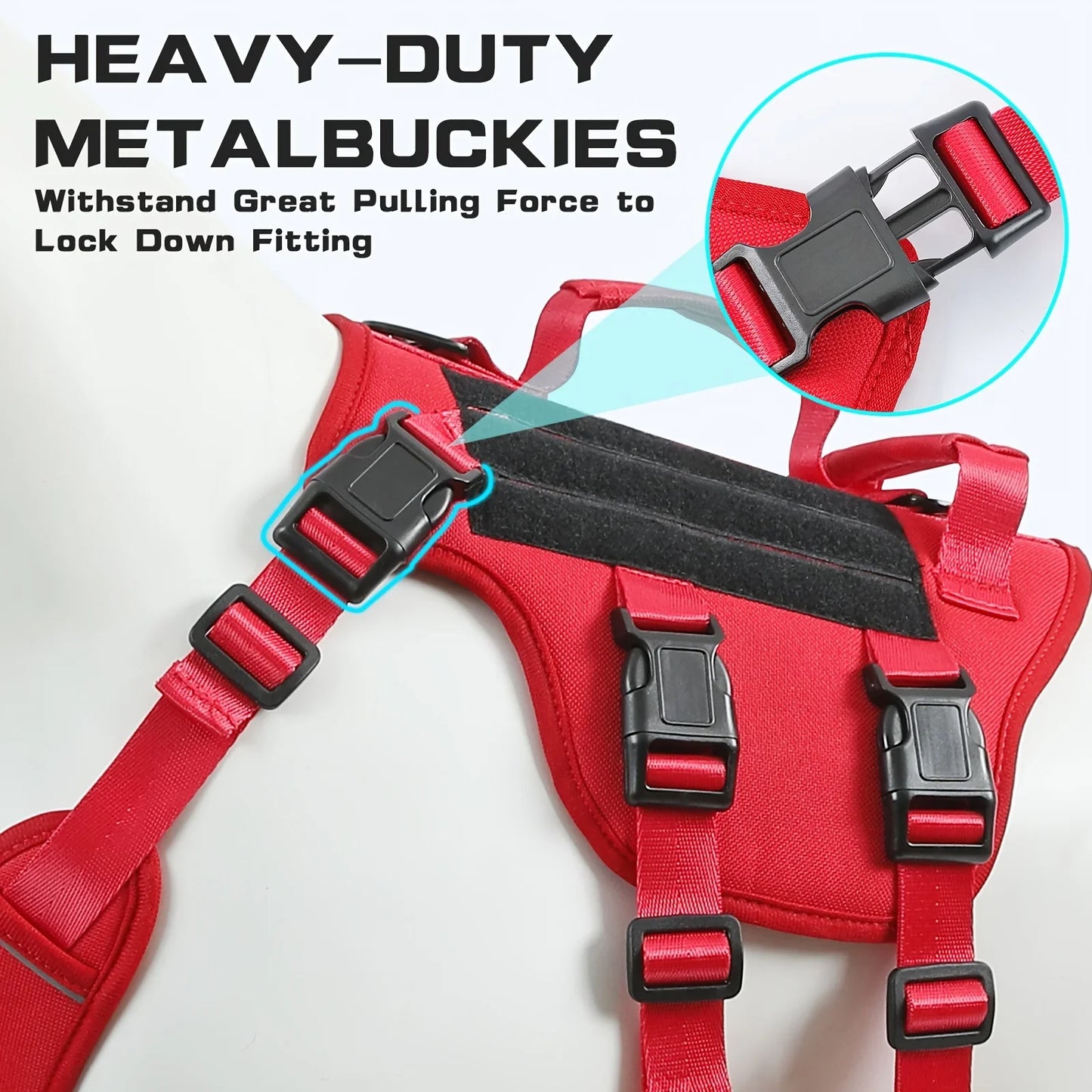 Adjustable No-Pull Design Harness with Reflective Strips