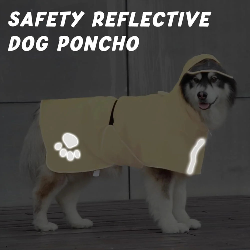 Waterproof Hooded Reflective Slicker for Dogs