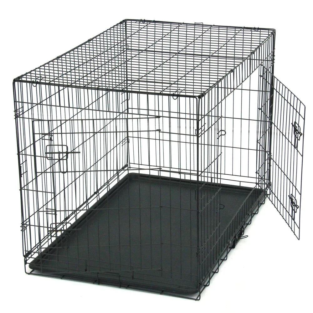 Folding Metal Wire Pet Crate, 42"