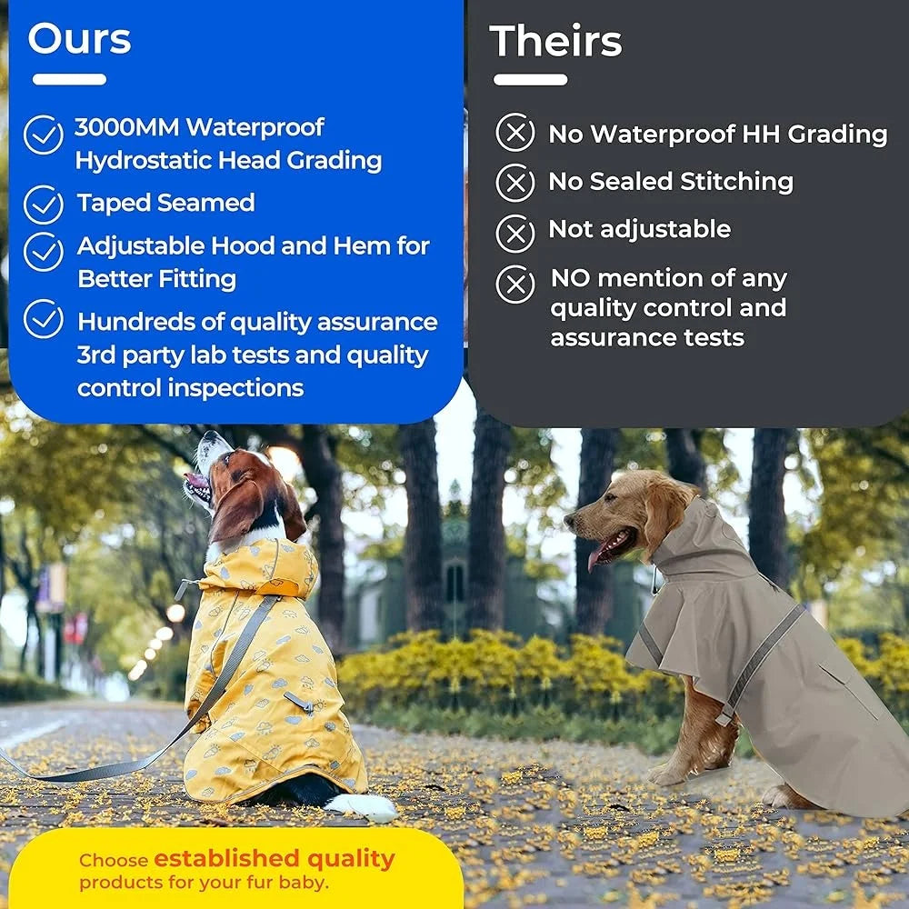 Cloud Print Outdoor Rain Gear for Dogs