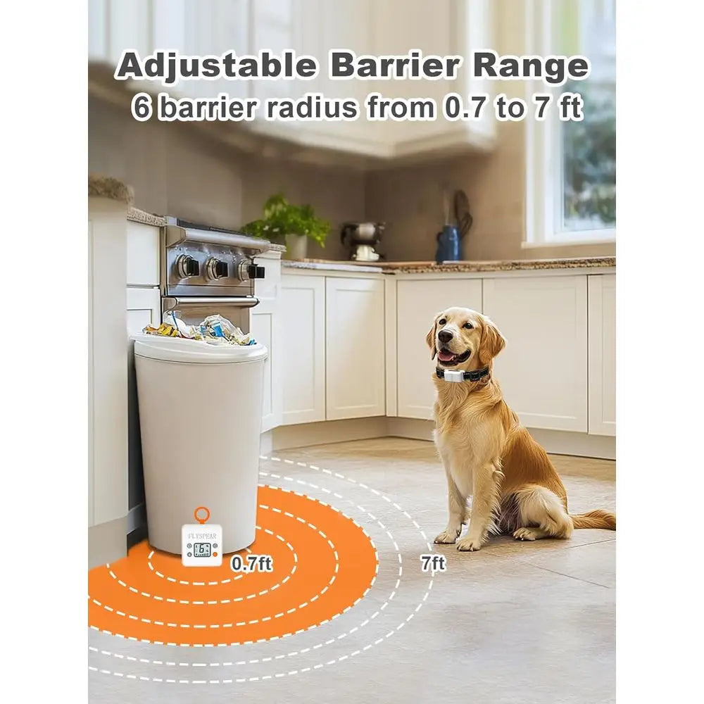 Indoor Rechargeable Wireless Pet Barrier, Adjustable Range