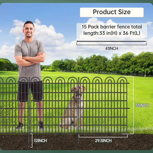 Decorative Heavy Duty Pet Barrier Fencing (15 panels)
