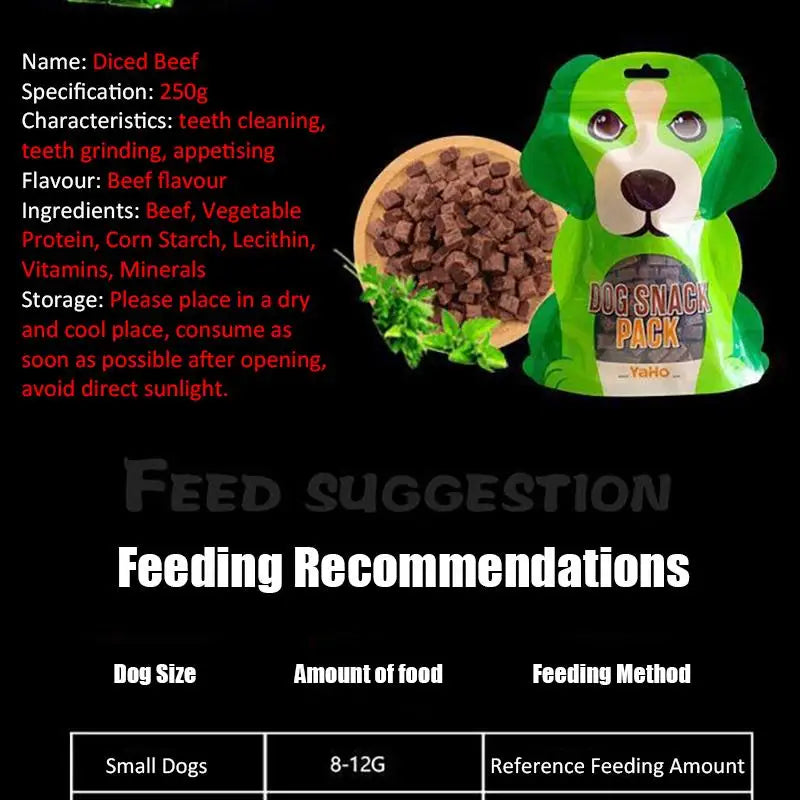 Appetizing Nutritious Diced Beef Flavor Dog Training Treats