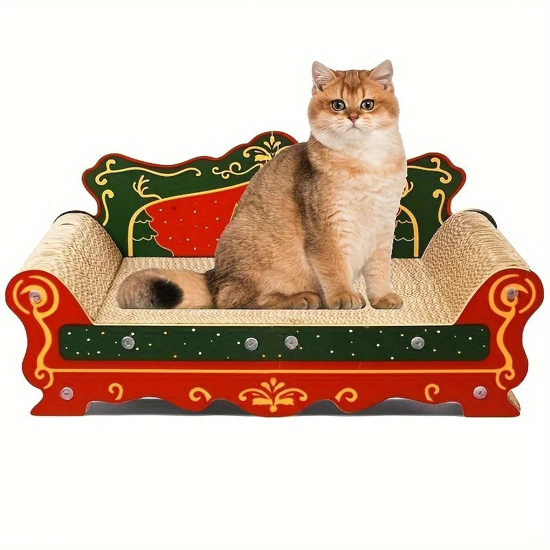 Thick Cardboard Indoor Couch Shaped Scratching Pad for Cats