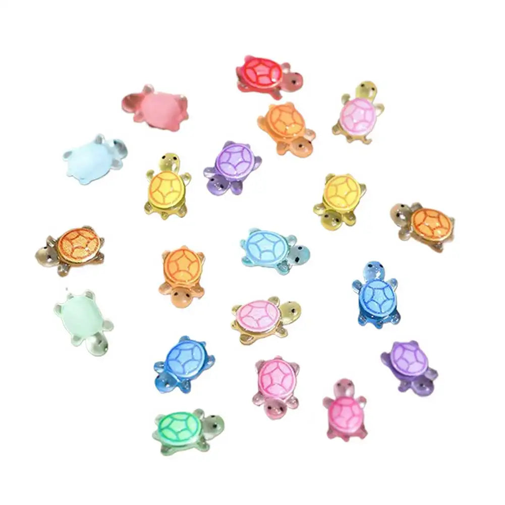 Mini Resin Turtle Figurines, Aquarium Decoration (100 pcs)