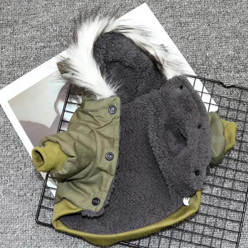 Warm Hooded Winter Coat for Dogs