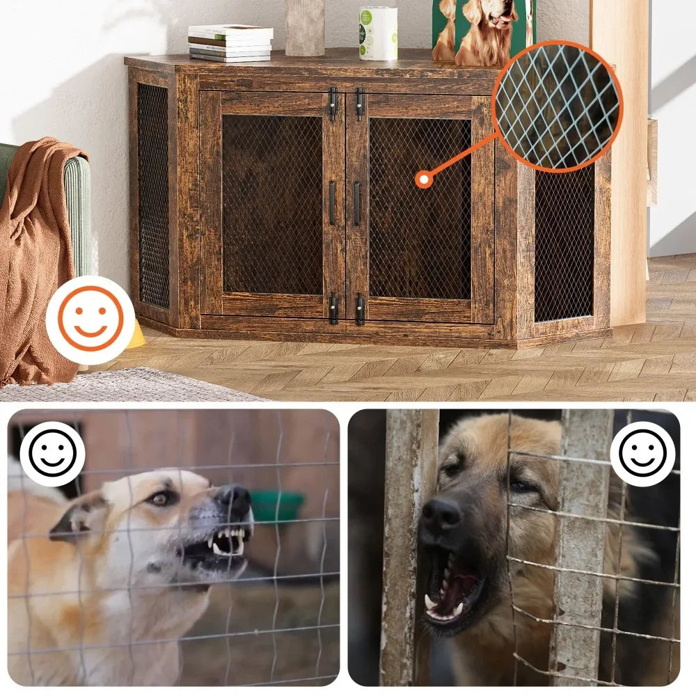 Corner Furniture, Wooden Dog Kennel Crate