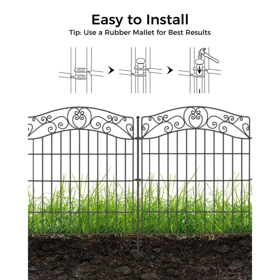 No Dig Pet Barrier Decorative Fencing Panels