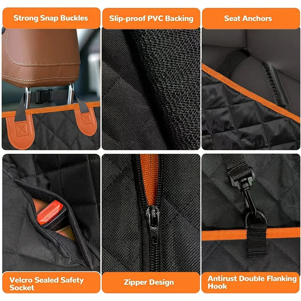 Heavy Duty Waterproof Back Seat Cover for Dogs