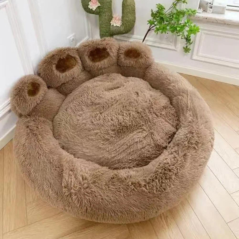 Comfortable Fluffy Paw Shape Pet Bed