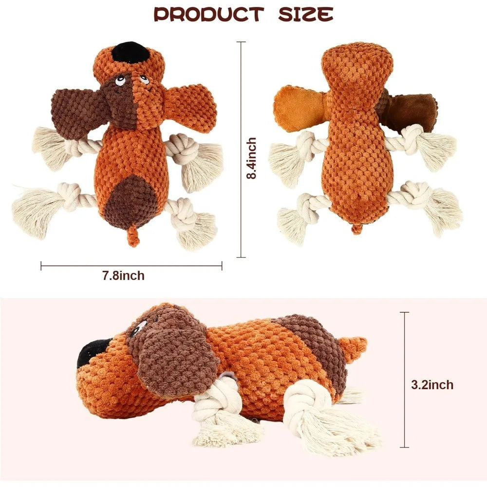 Plush Squeaky Tug of War Toy for Dogs