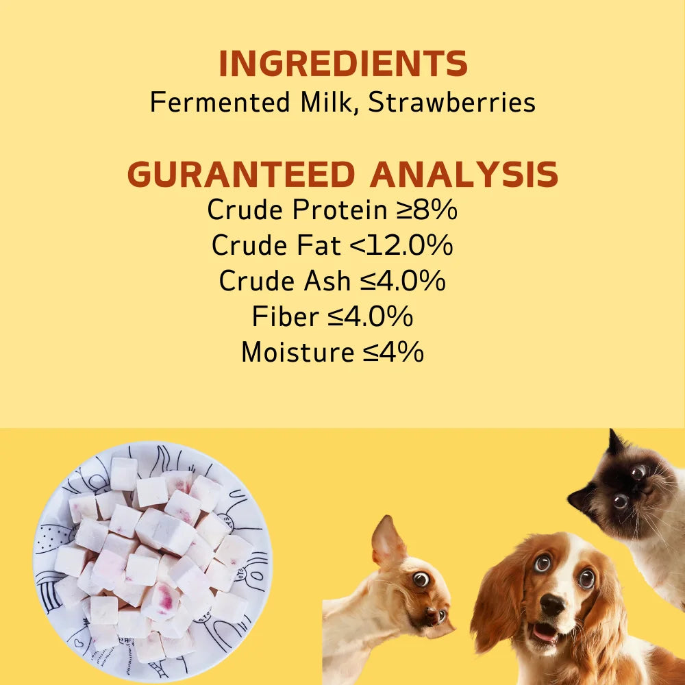 Healthy Easily Digestible Fruit Yogurt Pet Treats