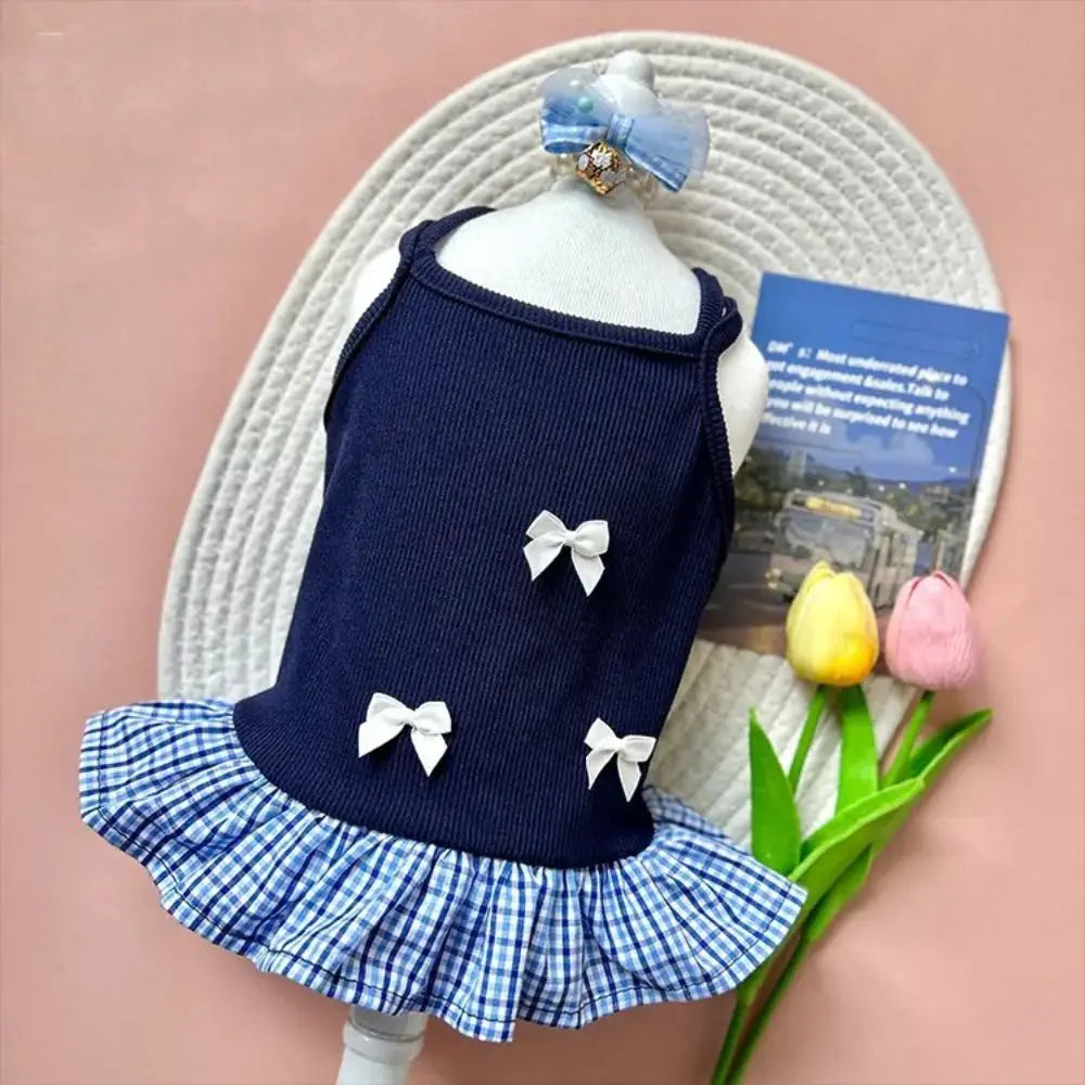 Breathable Soft Plaid Summer Dress for Pets