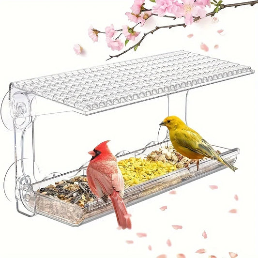 Large Window Bird Feeder with Removable Tray