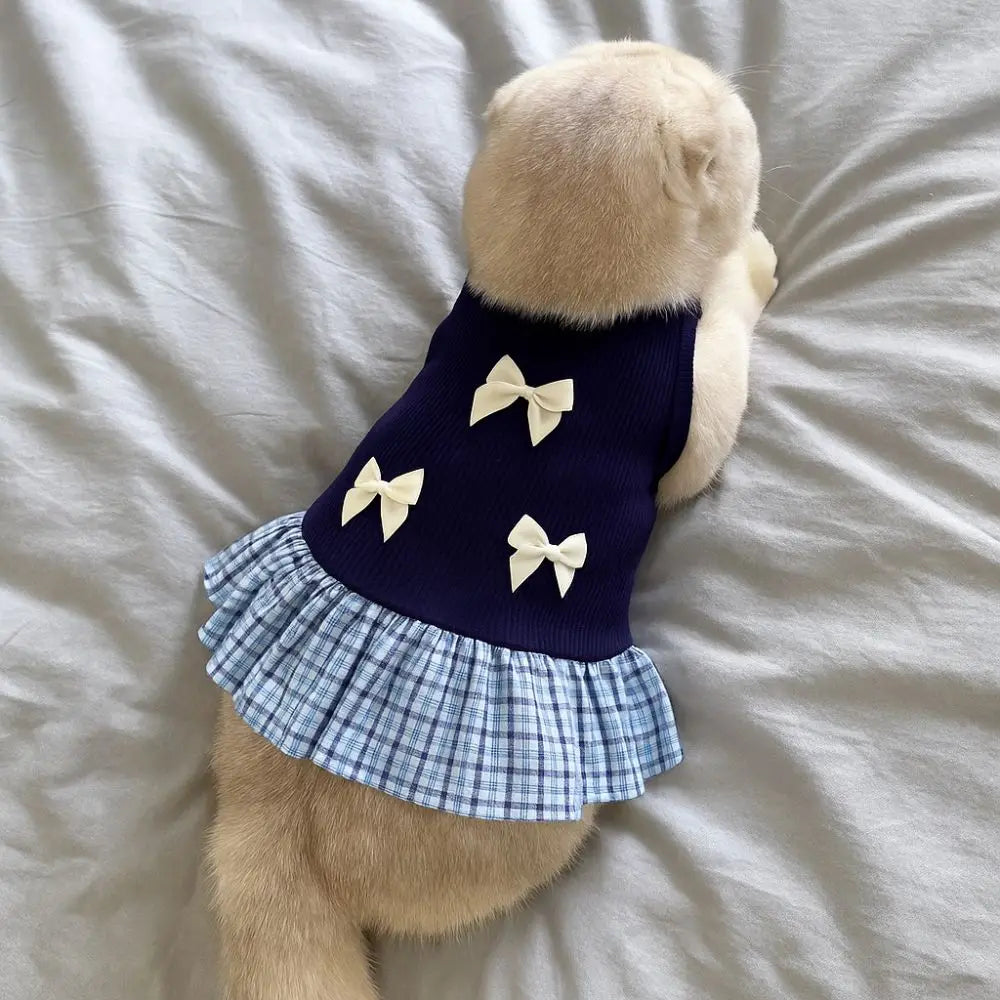 Breathable Soft Plaid Summer Dress for Pets