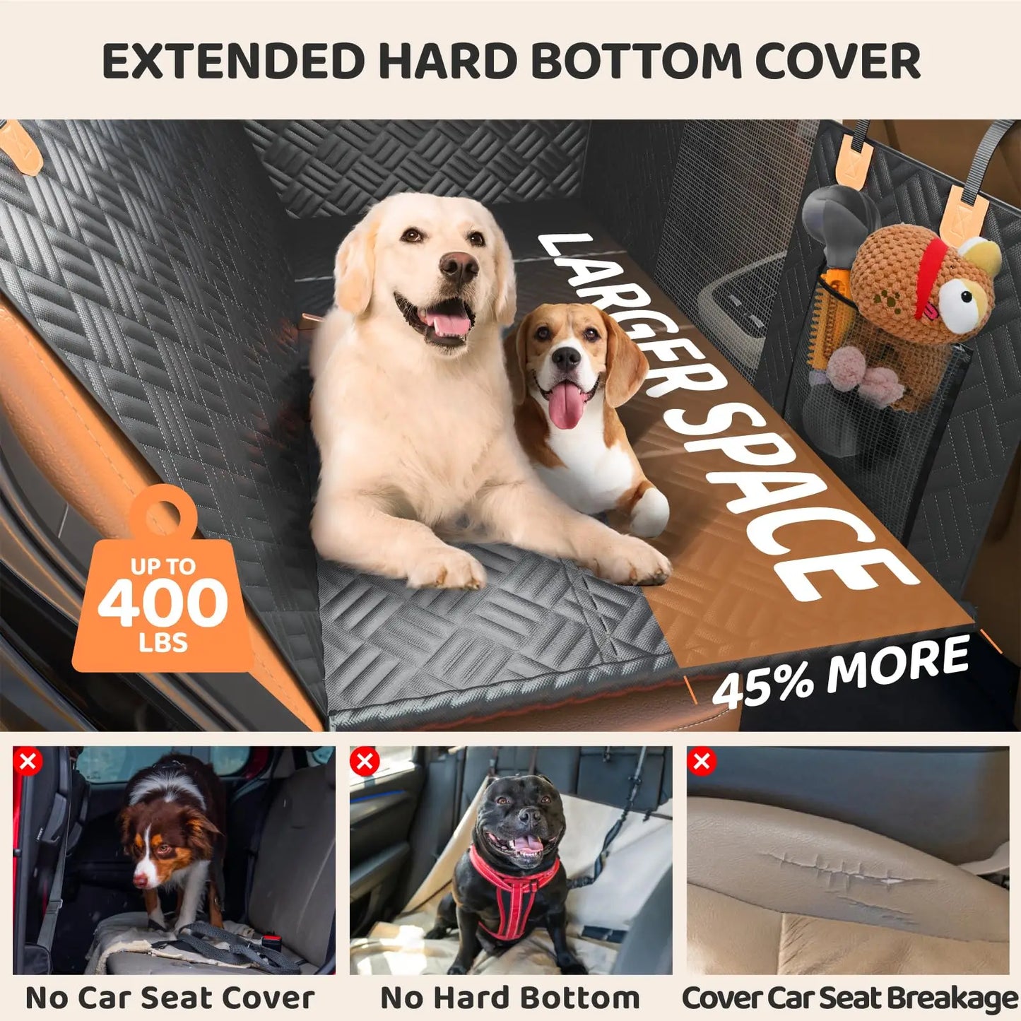 Anti-Scratch Rear Seat Cover Washable Dog Hammock