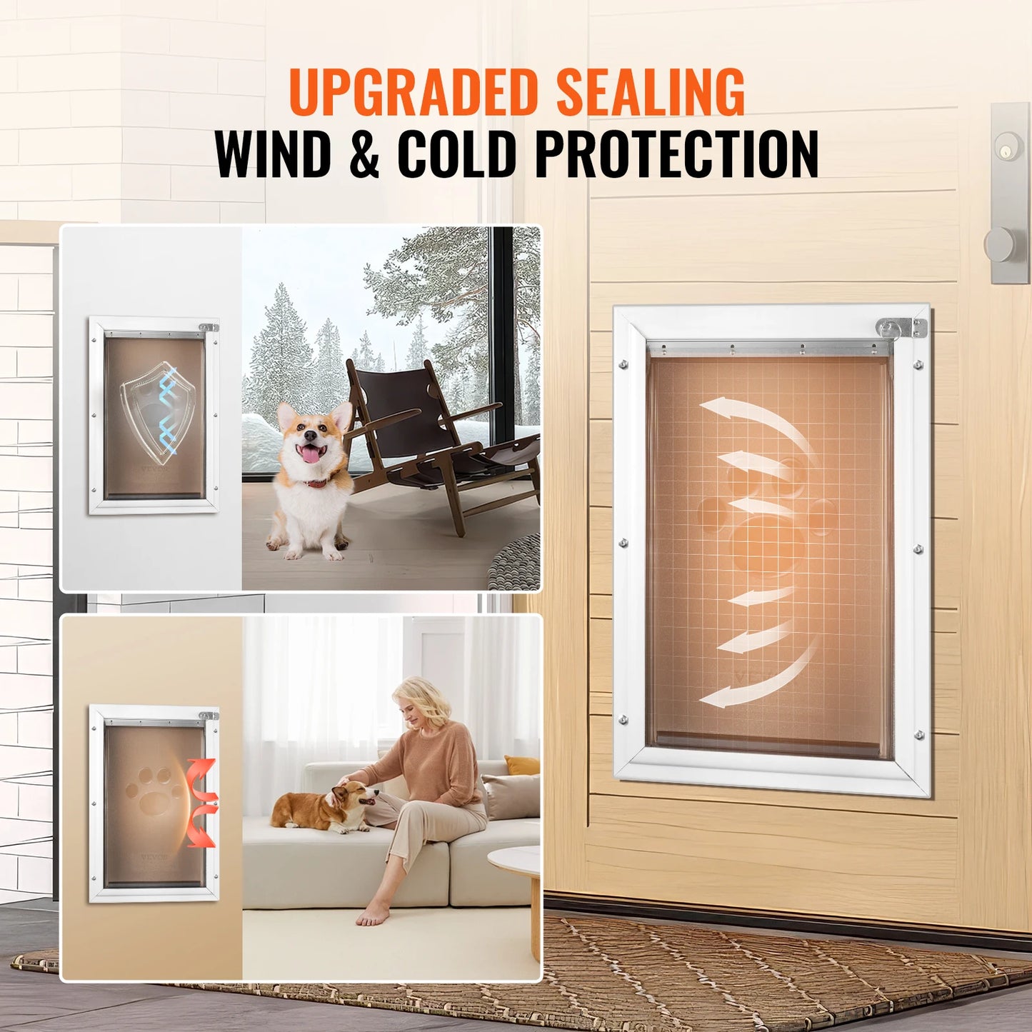 Locking Flap System, Weatherproof Doggy Door (med & lg)