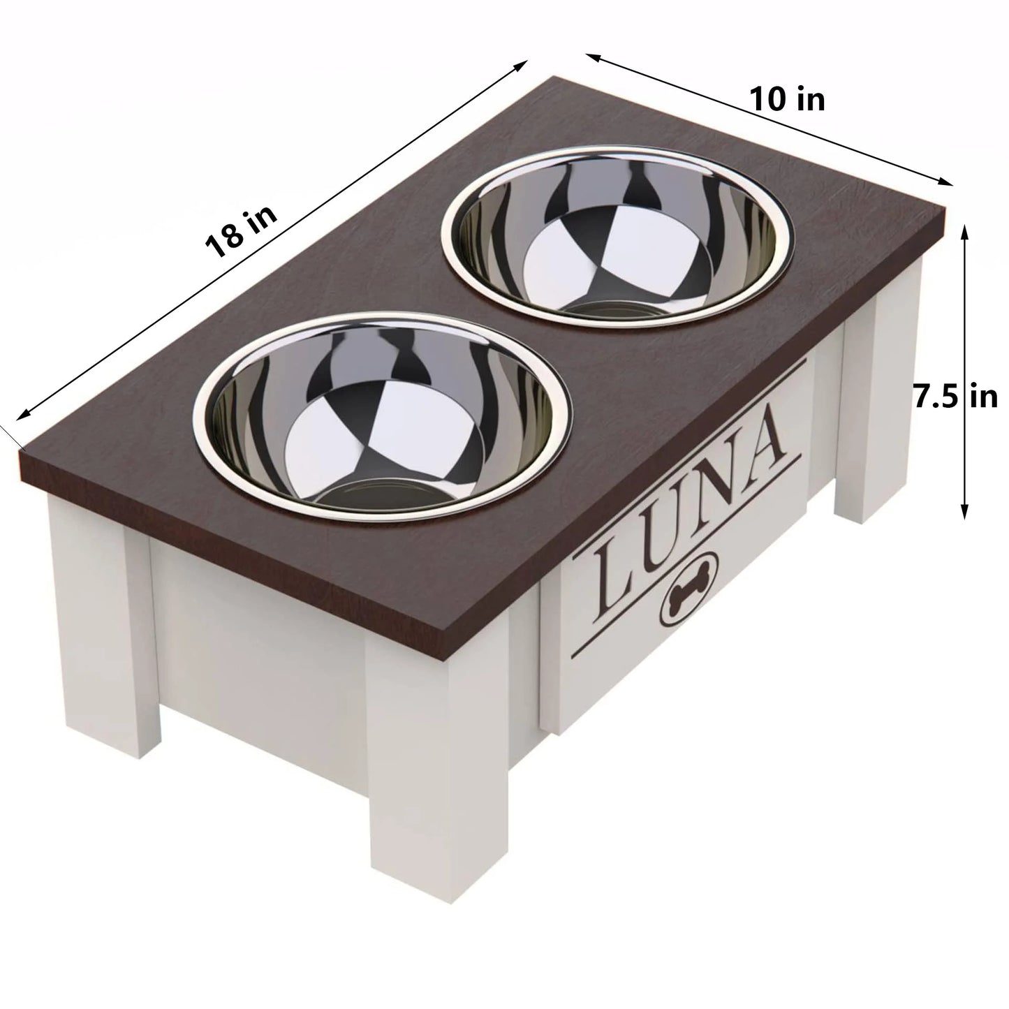 Elevated Dog Feeder w/Double Stainless Steel Bowls