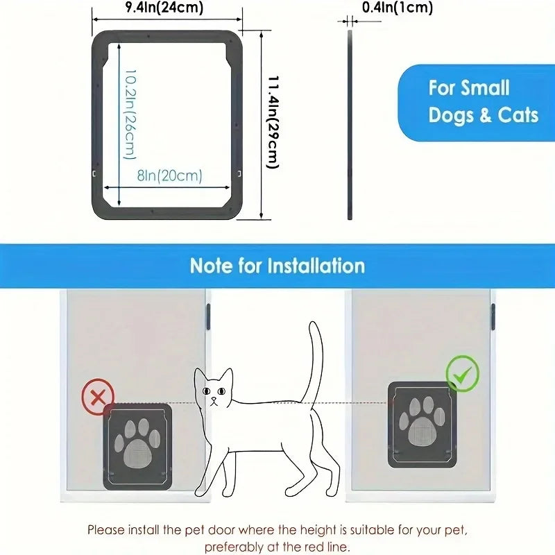 Dual Direction Easy-Install Pet Door