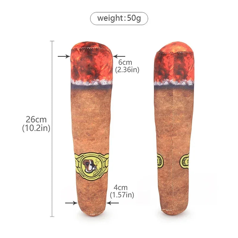Funny Novelty Squeaky Cigar Toy for Dogs