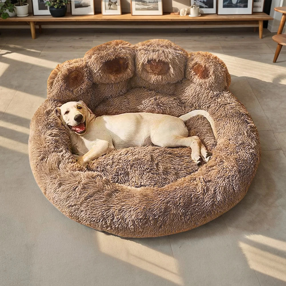 Comfortable Fluffy Paw Shape Pet Bed