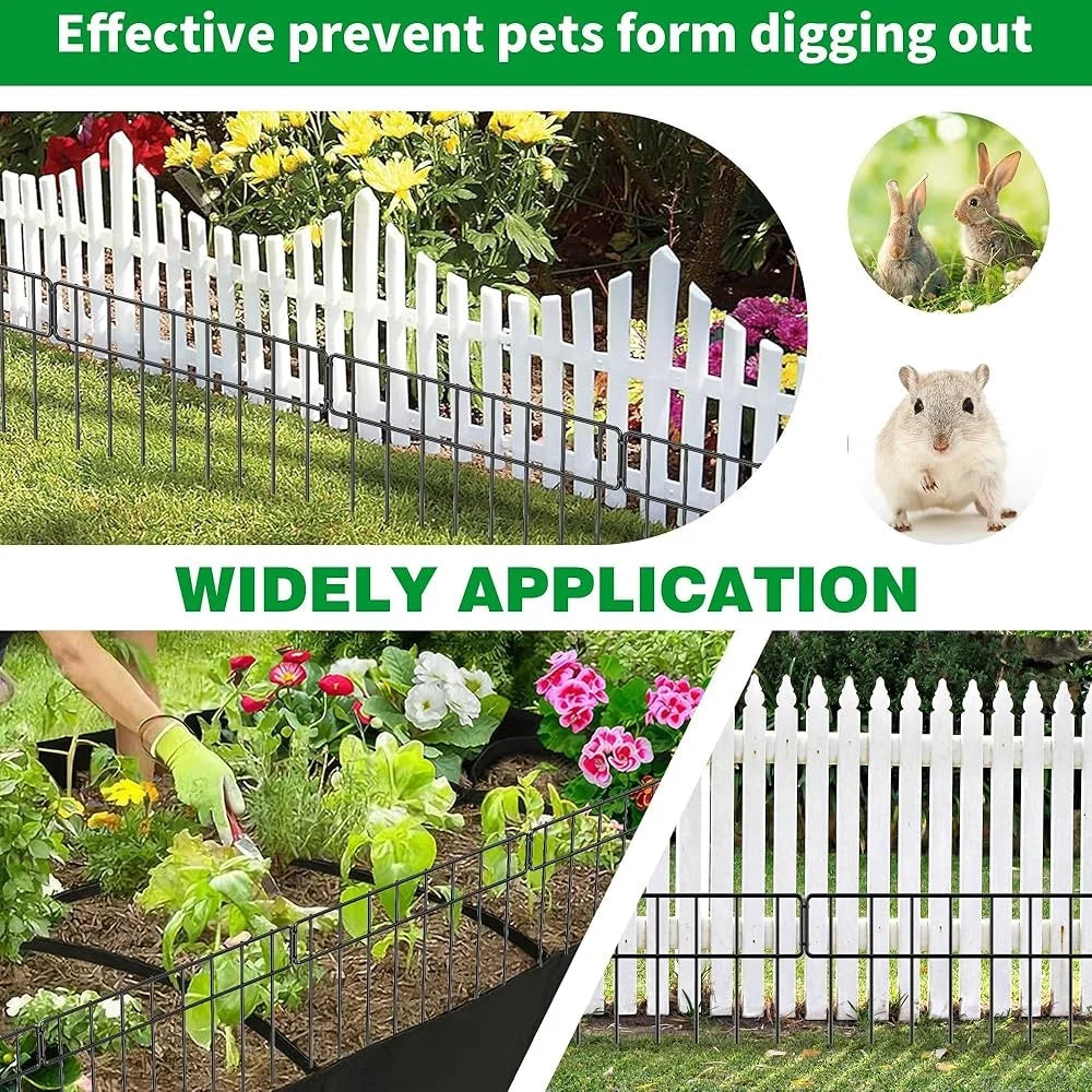 No Dig Decorative Fencing Security Panels, 20ft