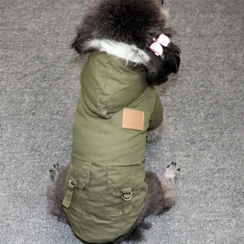 Warm Hooded Winter Coat for Dogs