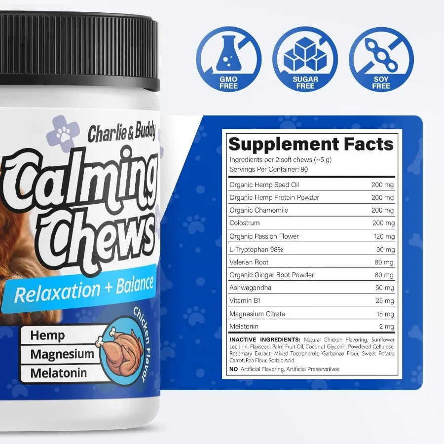 Calming Chews, Anxiety Relief for Dogs