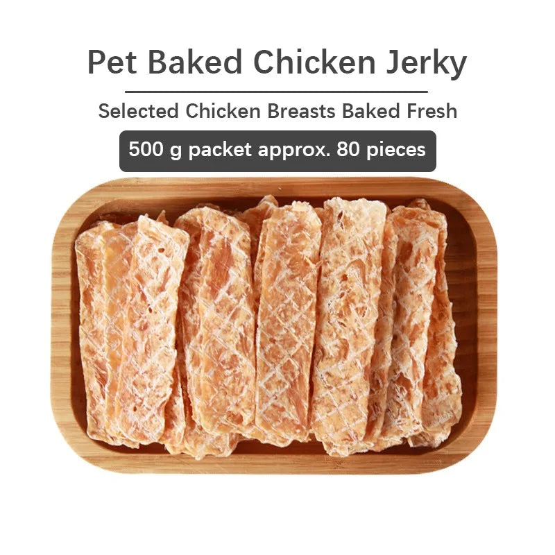 Flavorful Dried Chicken Jerky Dog Treats 500g