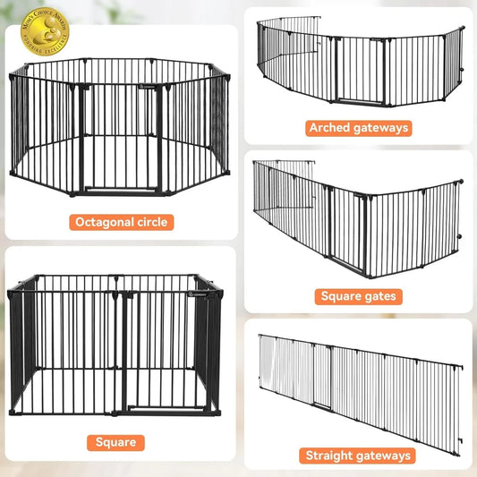 Extra Wide Safety Barrier for Pets, Folding Design Pet Playpen