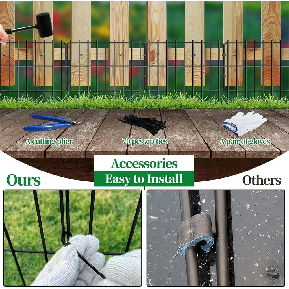 Animal Barrier No Dig Metal Border Panels