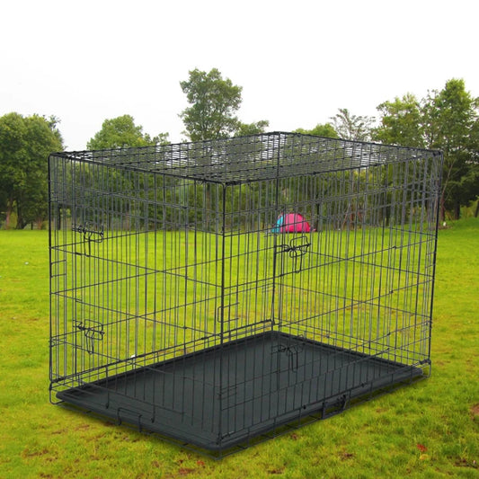 Folding Metal Wire Pet Crate, 42"