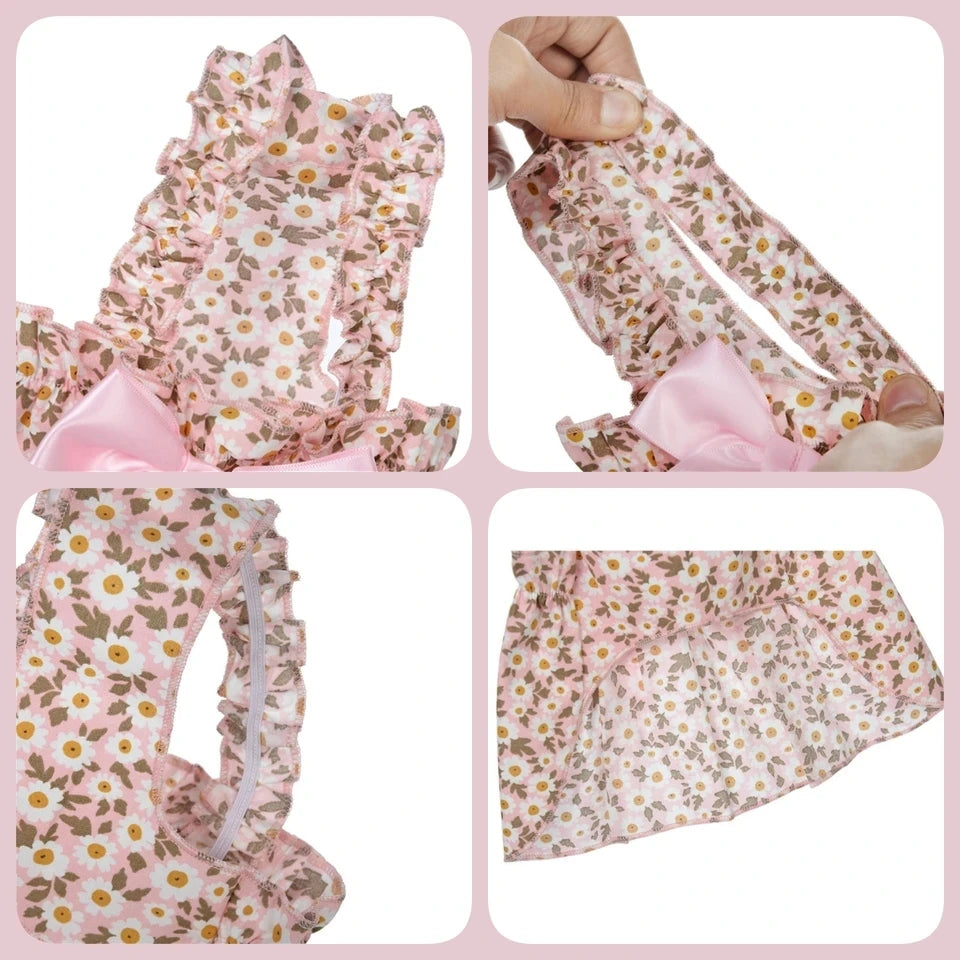 Pink Floral 1pc Dress for Cats and Dogs