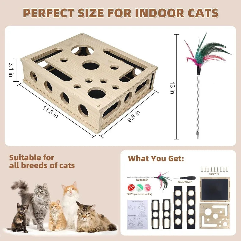Interactive Toy Puzzle Box for Cats
