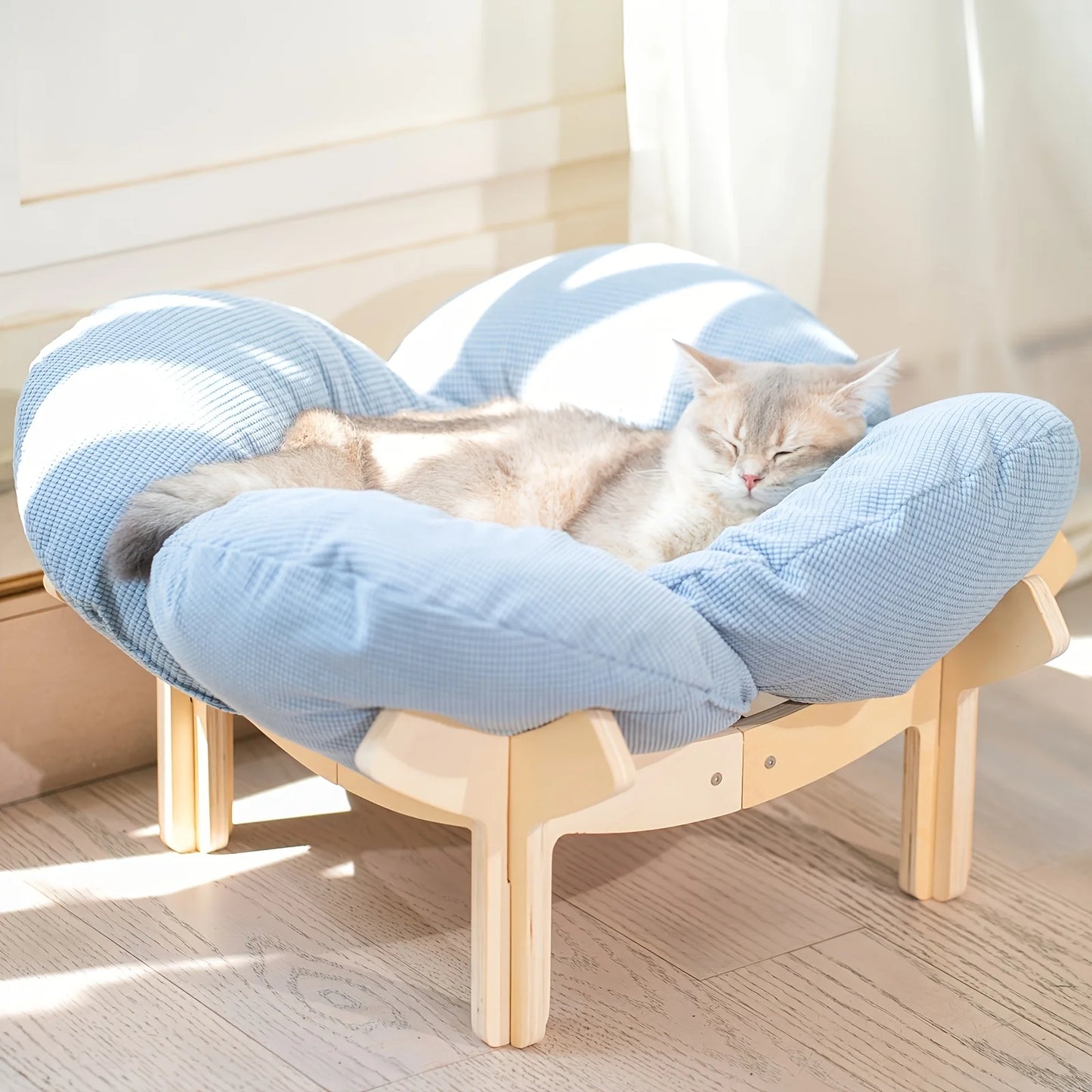 Indoor Wooden Elevated Lounger for Cats/Small Dog