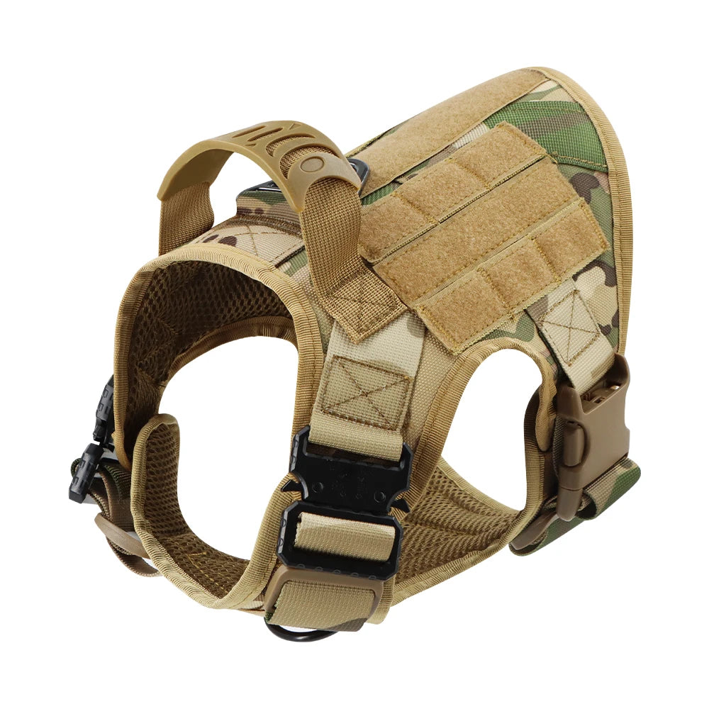 Large Dog Tactical Training Harness and Leash Set