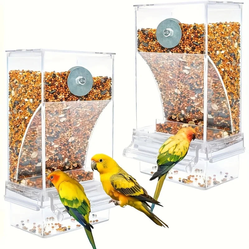 Transparent Anti Splash Automatic Bird Feeder