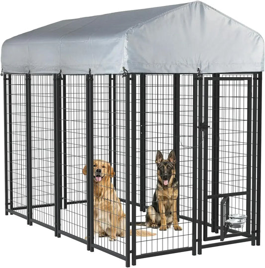 8x4x6ft Heavy Duty Outdoor Dog Kennel with Lock