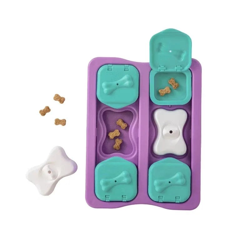 Mental Stimulation Dog Puzzle with 10 Hidden Treat Compartments