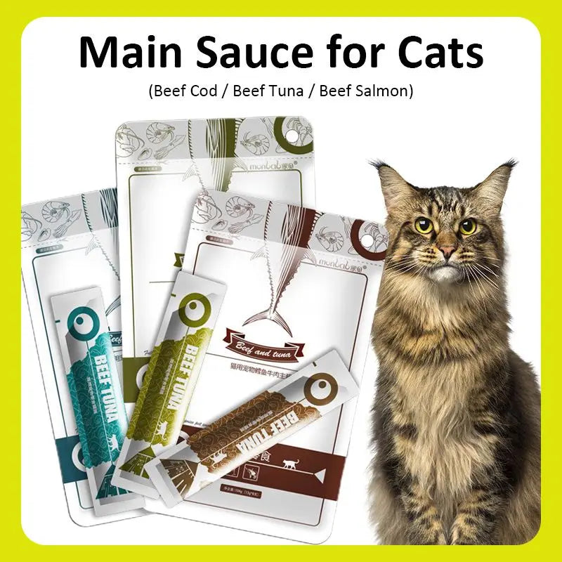 Cat Supplement Snack Treat Packets (Salmon, Tuna, Cod)