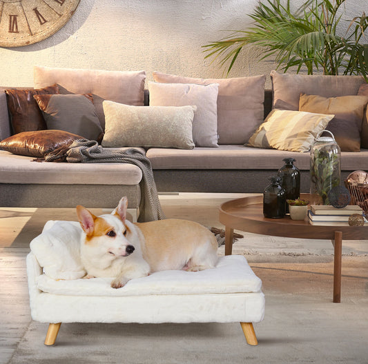 Elevated Sofa Pet Bed  with Sturdy Wood Legs