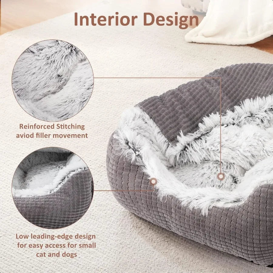 Indoor Luxury  2 n 1 Orthopedic  Pet Bed with Blanket