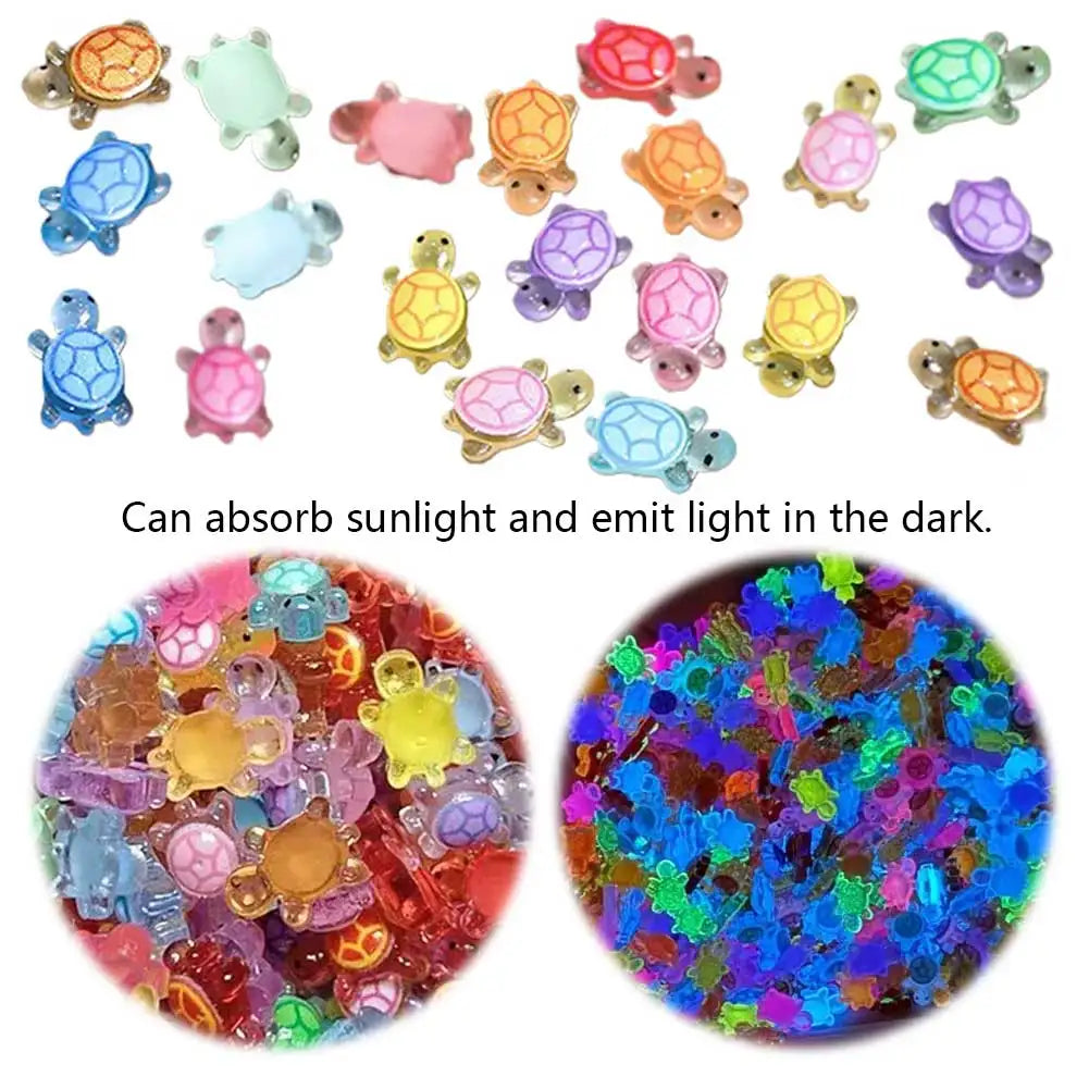 Mini Resin Turtle Figurines, Aquarium Decoration (100 pcs)