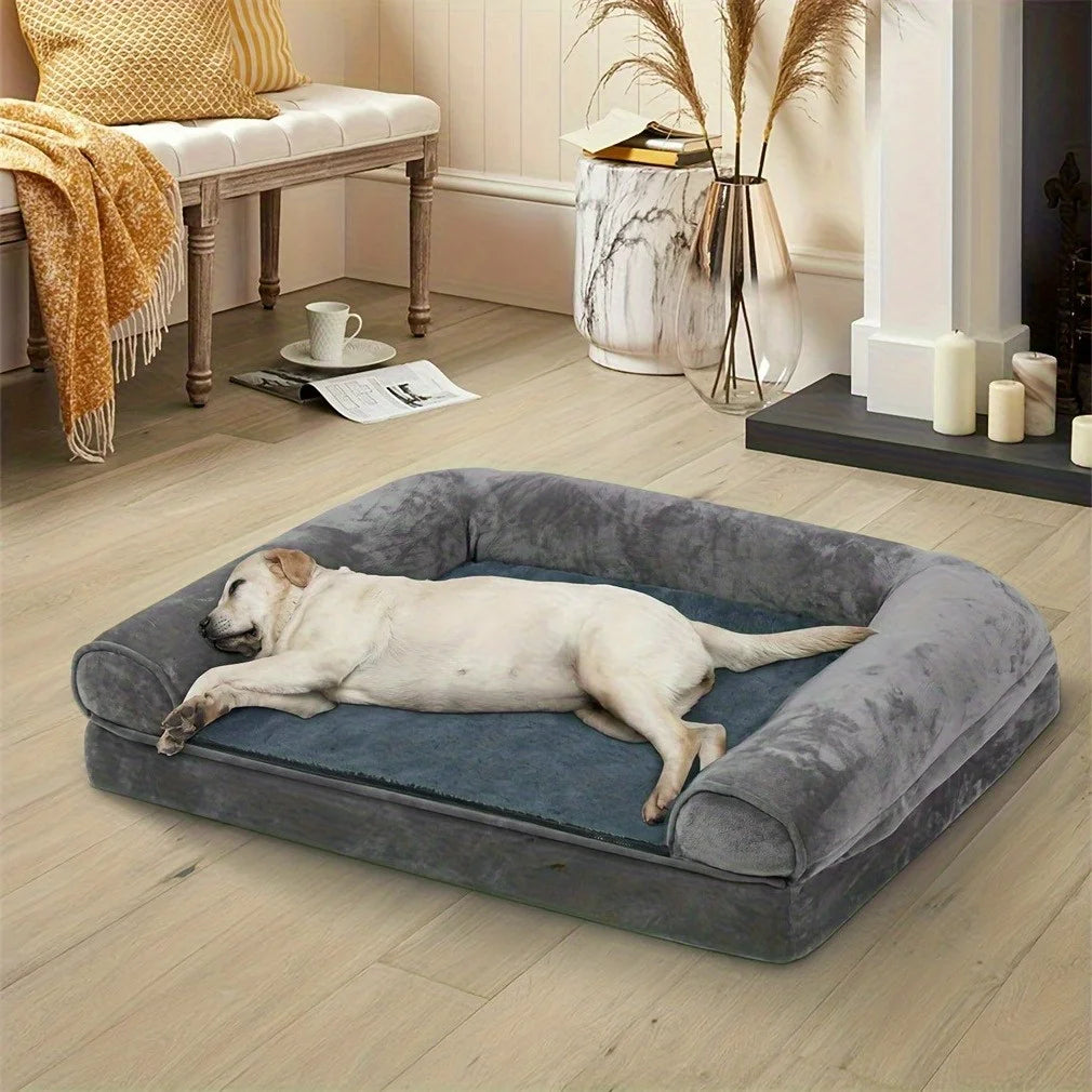 Jumbo Orthopedic Plush Memory Foam Dog Bed